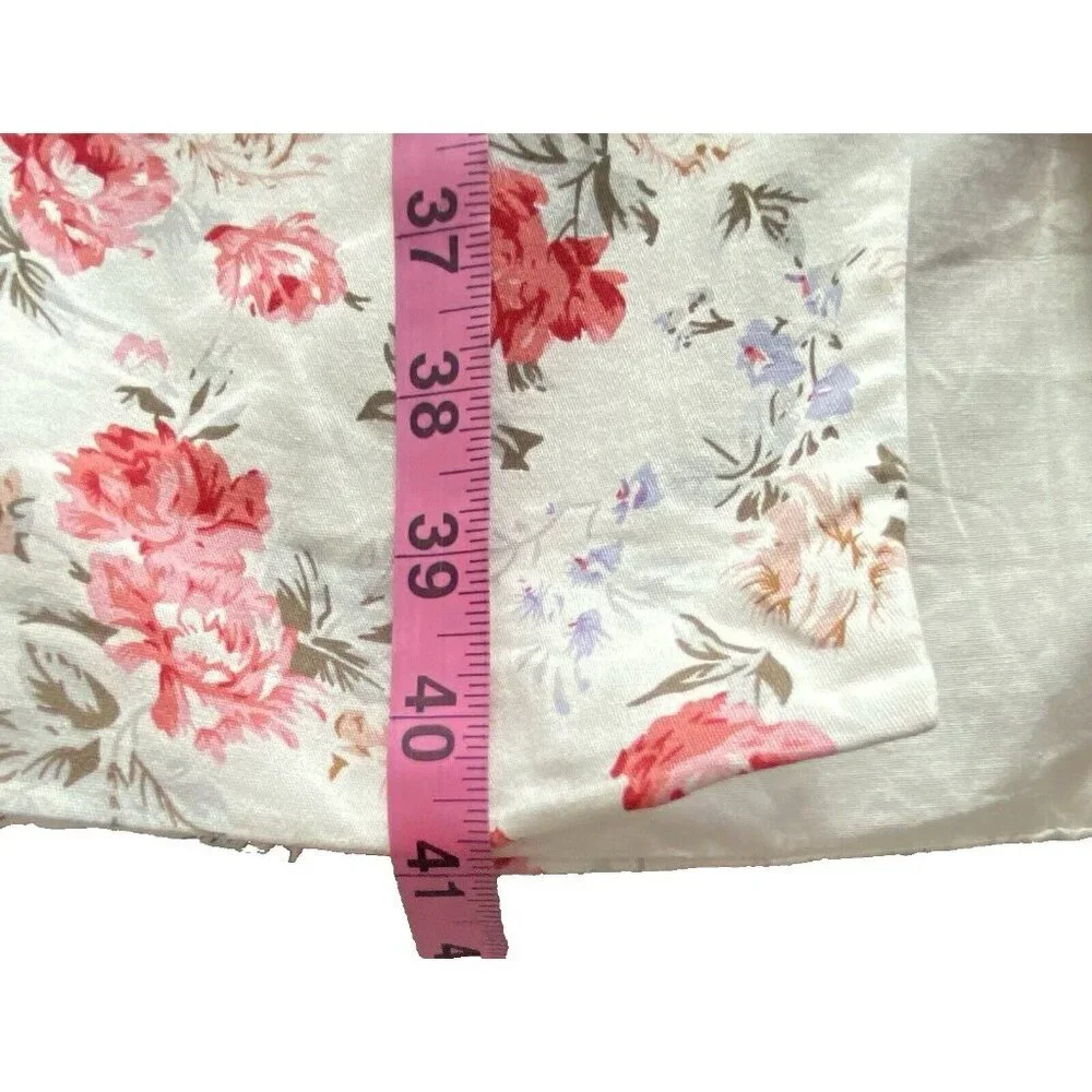 MABLE Women Midi Corset Dress Sz S White Bodycon Tube Floral Straight Across